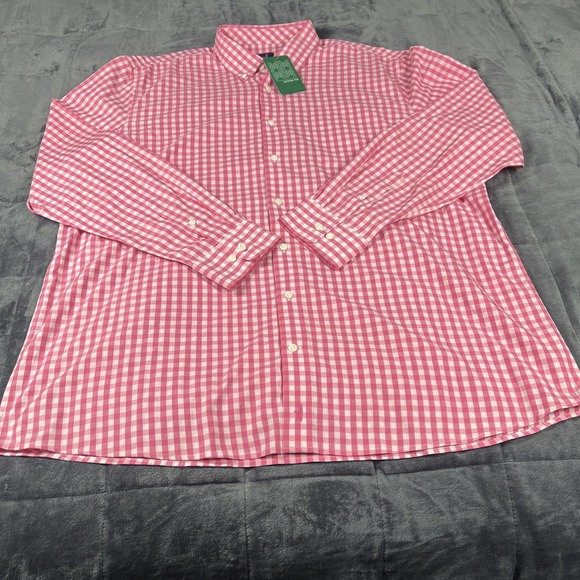 NEW‎ JOHNNIE-O CALYPSO PINK ASHWORTH PERFORMANCE BUTTON UP SHIRT SZ XXL - Picture 1 of 12
